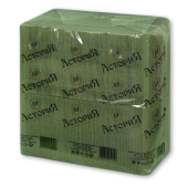 Салфетки 24*24см 1сл. Астория зелёные 400л (1уп*4пач)