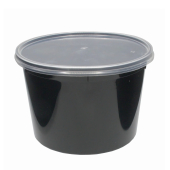 Банка с крышкой 500мл ПП черная (1кор*198шт)