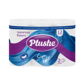 Туалетная бумага Plushe Super Lite белая 2сл. (8уп*12рул)