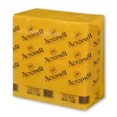 Салфетки 24*24см 1сл. Астория желтые 400л (1уп*4пач)