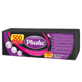 Салфетки 24*24см 1сл. Plushe 500л черные (1уп*5пач)