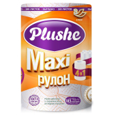 Полотенца в рулонах Plushe Maxi 2сл. 40м белые (1уп*18рул)