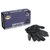 Перчатки нитриловые XL черные (10уп*100шт)