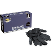 Перчатки нитриловые S черные (10уп*100шт)
