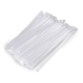 Трубочки для коктейля 10х240мм прозрачные в инивидуальной (1уп*250шт)