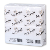 Салфетки 24*24см 1сл. Астория белые 400л (1уп*4пач)