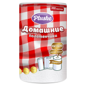 Полотенца в рулонах Plushe Домашние 2сл. 25м белые (1уп*18рул)