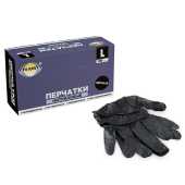 Перчатки нитриловые L черные (10уп*100шт)