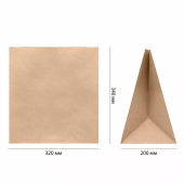 Пакет крафт без ручки 320х200х340 (1кор*400|500шт)