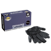 Перчатки нитриловые неопудренные M черные (1уп*100шт)
