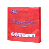 Салфетки 33*33см 2сл. Plushe красные (1уп*25л)
